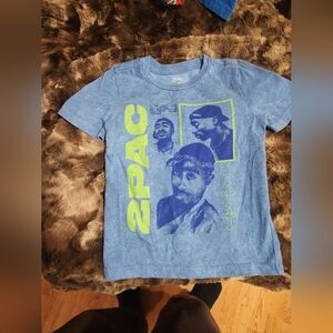 2Pac Blue Graphic Kids T-Shirt Size 4t